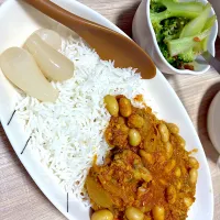 鯖カレー、ブロッコリーとアーモンドのバルサミコ酢サラダ| みかふく_食生活見直し保健師ごはん。さん