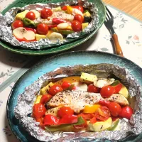 鮭と野菜の包み焼き|cherry🍒さん