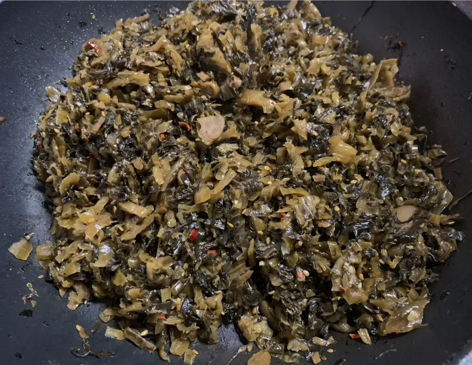 高菜漬けの油炒め|料理好きなじいさまさん