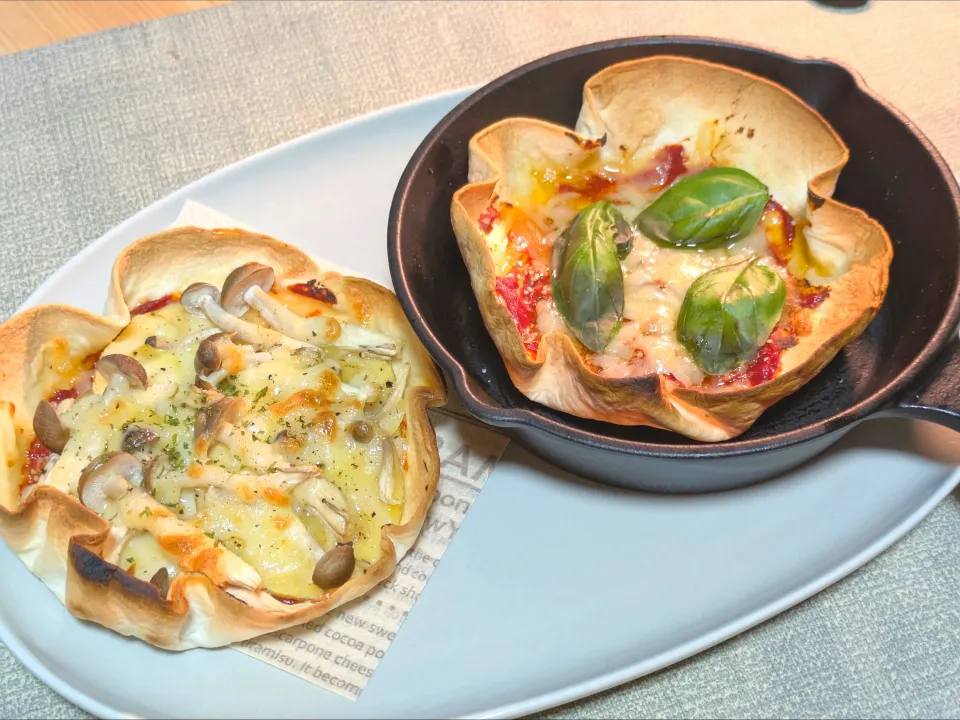 トルティーヤ生地のクリスピーピザ|ぱおのご飯さん