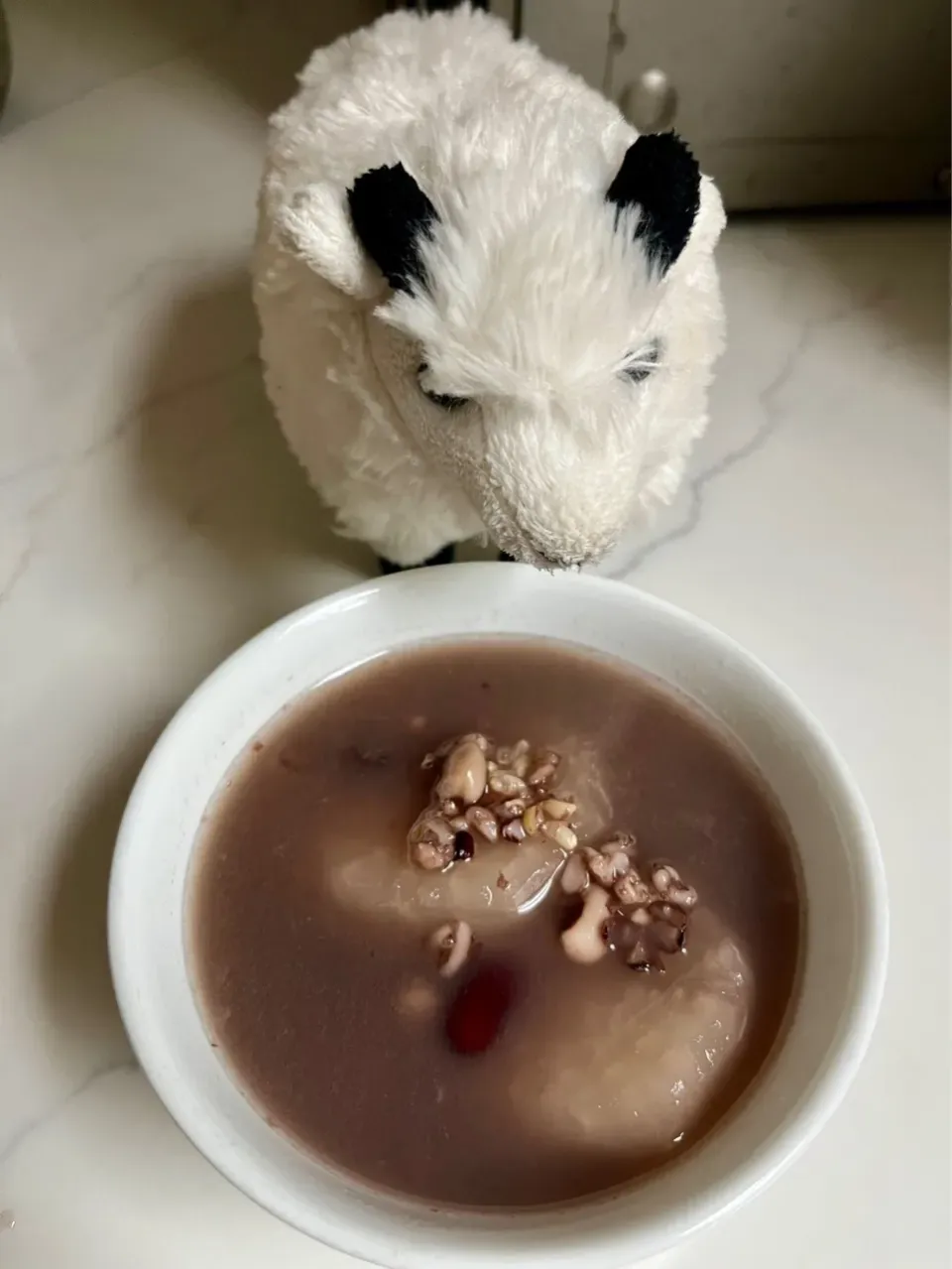 2025/9/30   ゆで大根入り雑穀小豆がゆ|21 Boys & 野鳥さん