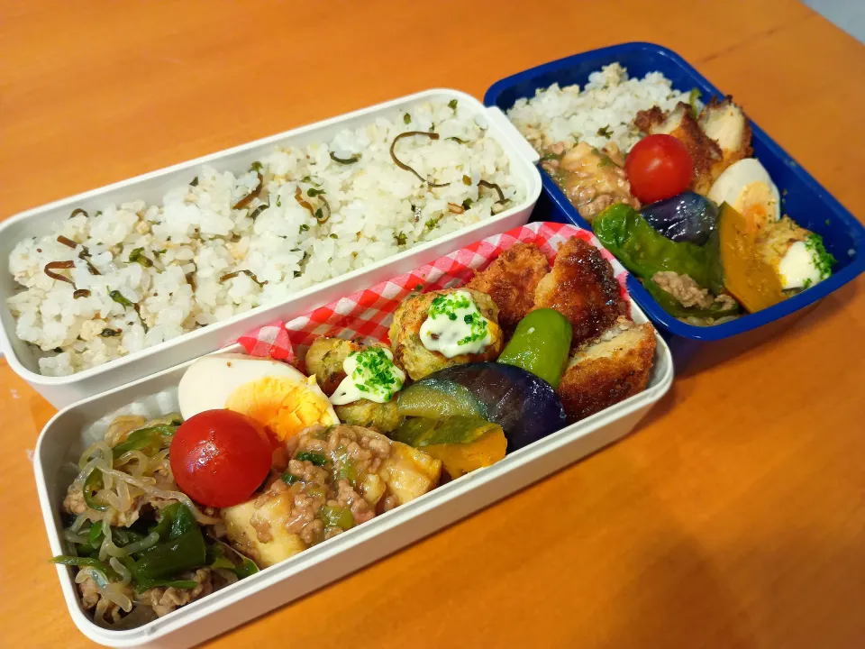 次男・私弁当|tamagomagomagoさん