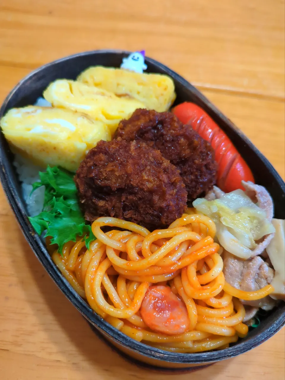 ナポリタン＆豚肉とエリンギ生姜焼き弁当|さやかさん