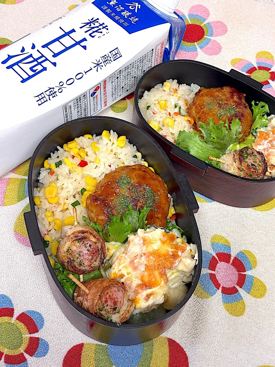 ハンバーグとグラタン弁当|Chiharϋnさん