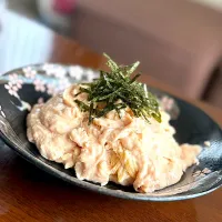 明太子クリームパスタ|まめすけ⭐︎さん