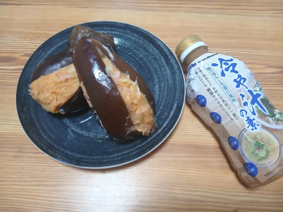 茄子のキムポテはさみ焼き( *´艸)|ぽんすけさん