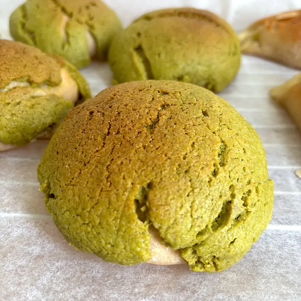 ＊抹茶メロンパン|さっちんさん