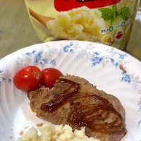 ハンバーグとマッシュポテト|ハンバーグうーたんさん