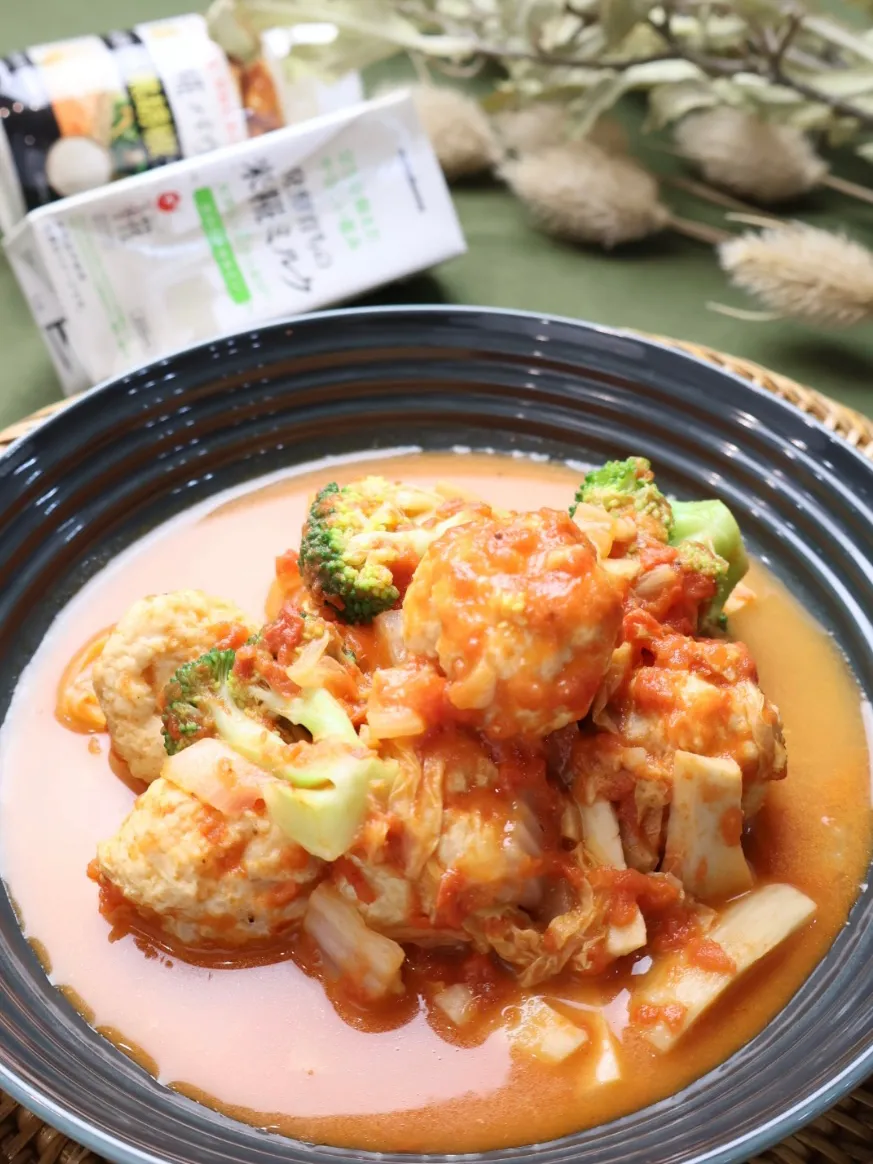 鶏つくねのトマトクリーム煮|めいめいさん