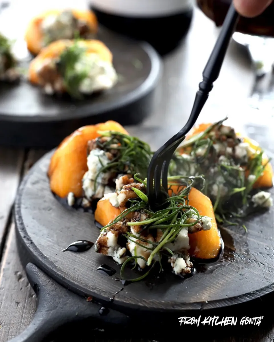 《1年越し…🤣渾身の柿レシピ》柿とゴルゴンゾーラの前菜|gonta*さん