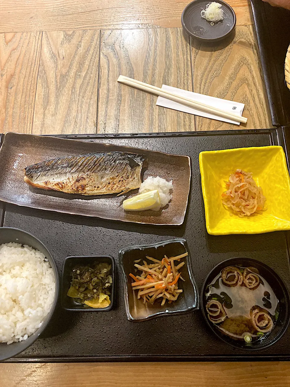 ぼくはとろサバ御膳をオーダー　いただきまーす😋（実況中継終了）|なびさん