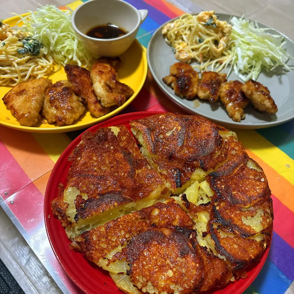 さつまいも🍠とチーズ🧀のカリカリ焼き&チキン南蛮♬|panchiさん