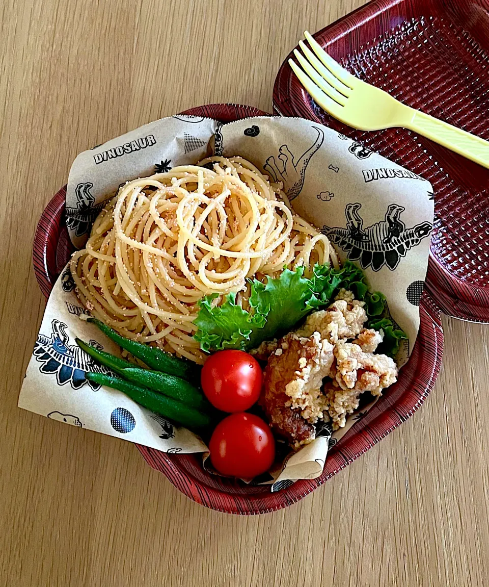 高校生男子弁当　タラコと唐揚げのわんぱく弁当|kaeさん