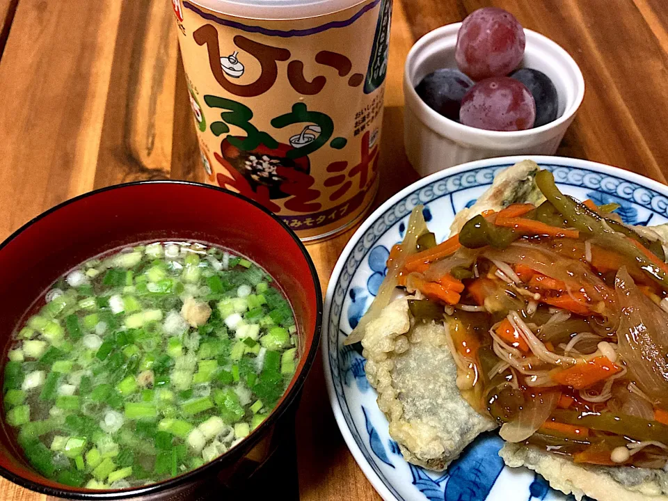 鯵の南蛮あんかけ&【マルコメ】ひいふうみそ汁|ひよこさん