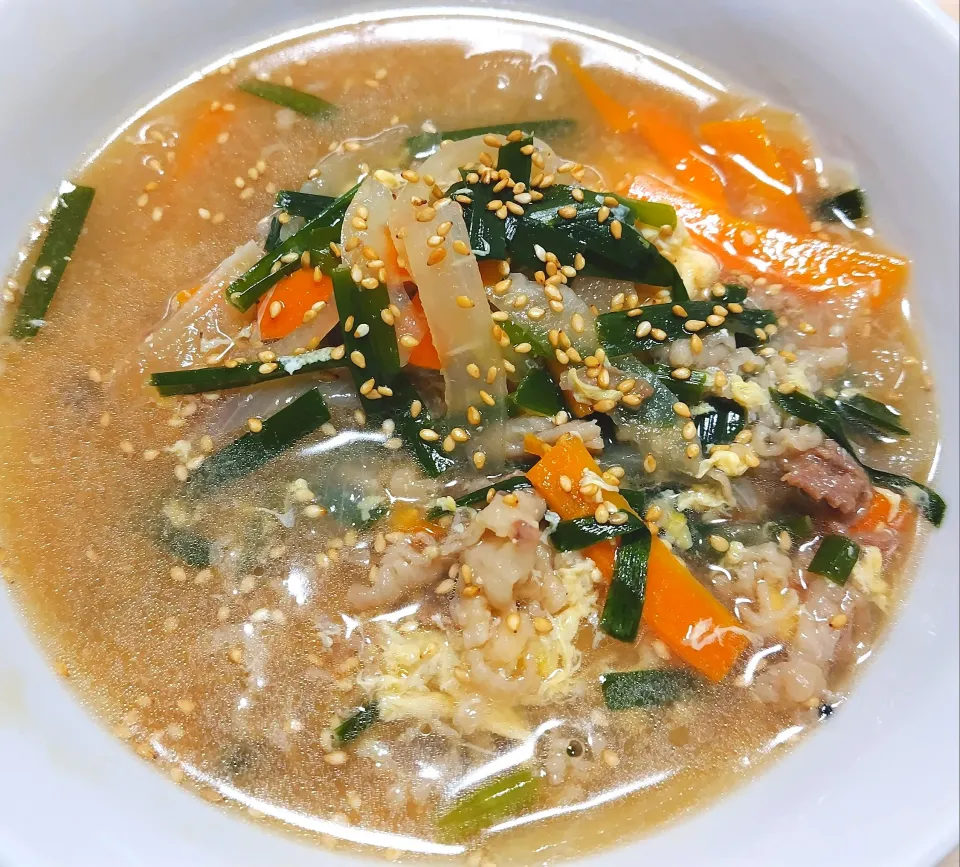 2025 1003　カルビクッパスープごはん|いもこ。さん