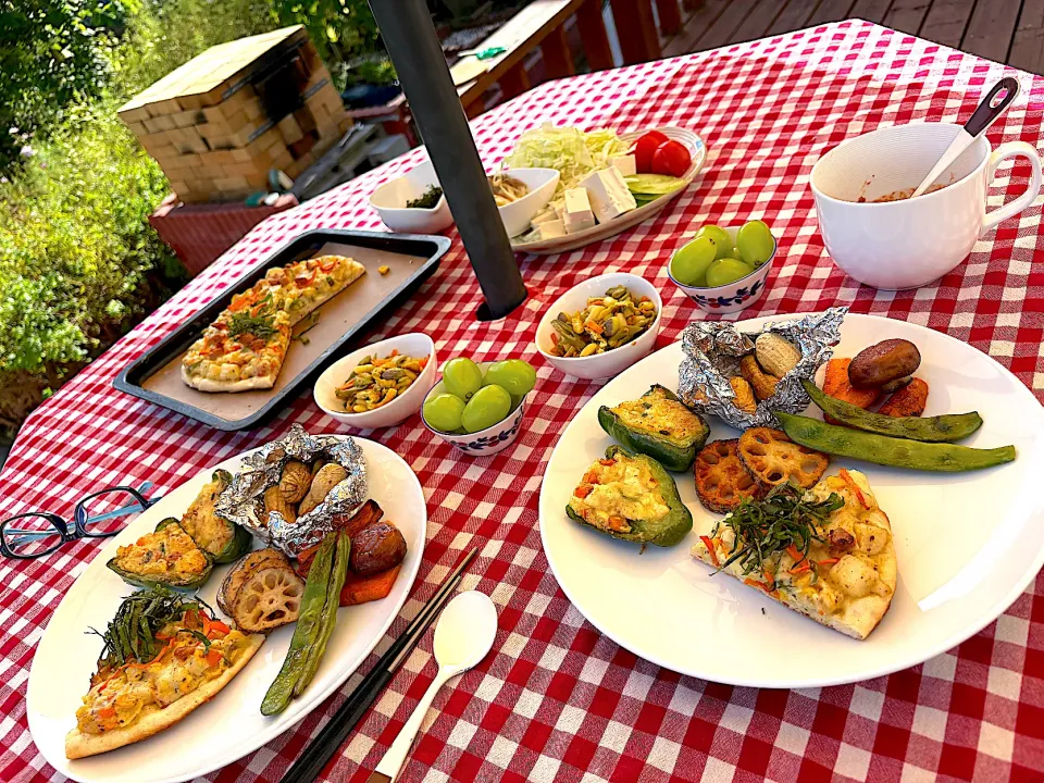 外窯でピザ🍕パーティしました🍕|ことはさん