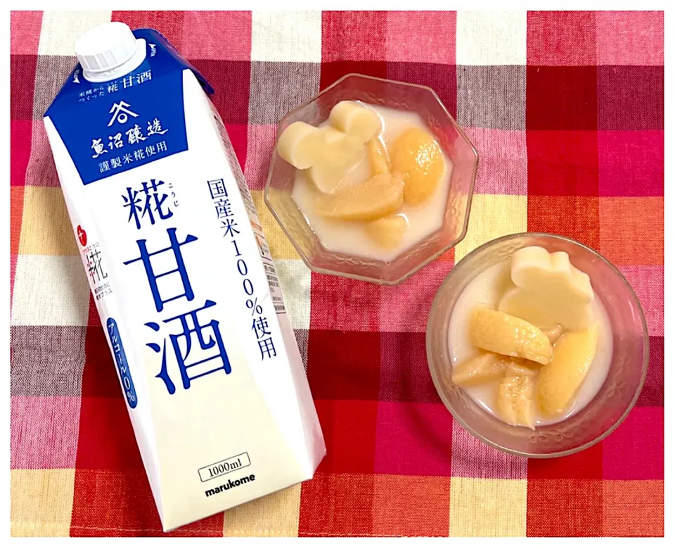 桃と甘酒のデザート🍑|サクラピンクさん