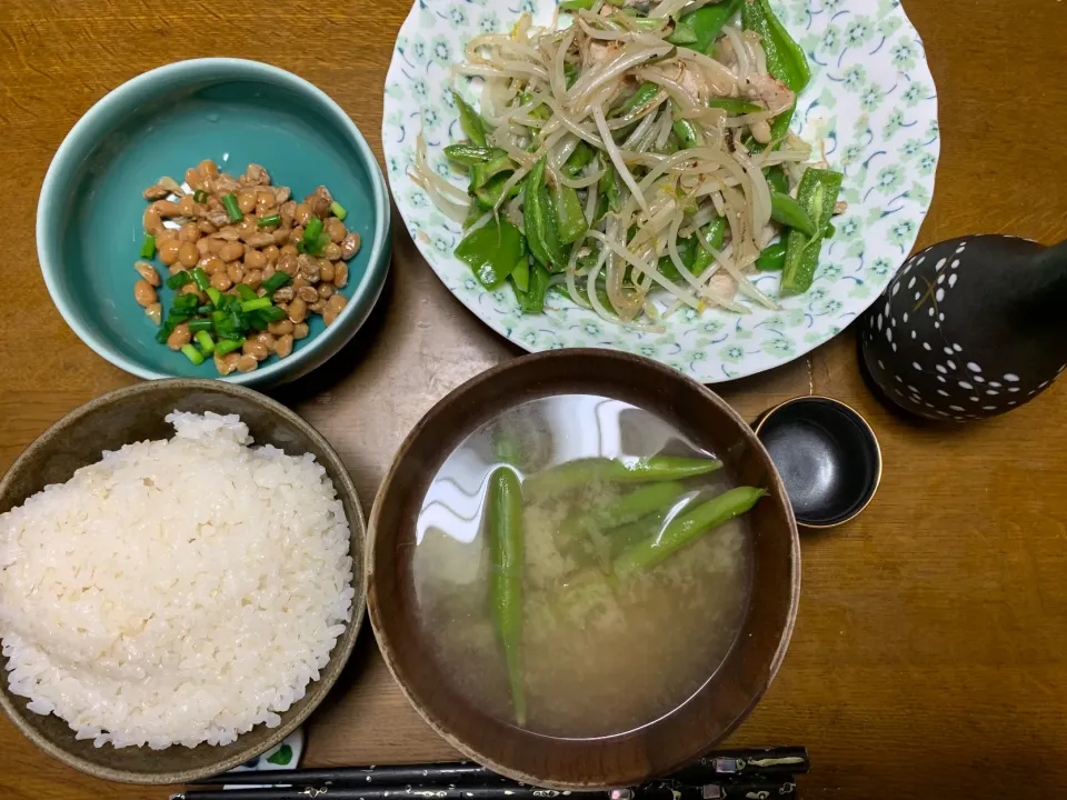 夕食　チンジャオロース風炒め物|ATさん