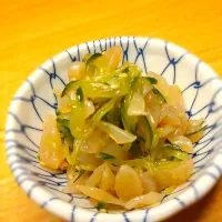 こんにゃくときゅうりの和え物