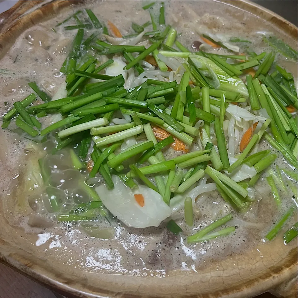 胡麻味噌豆乳鍋（鹿肉）|Atsunobu Kuboさん