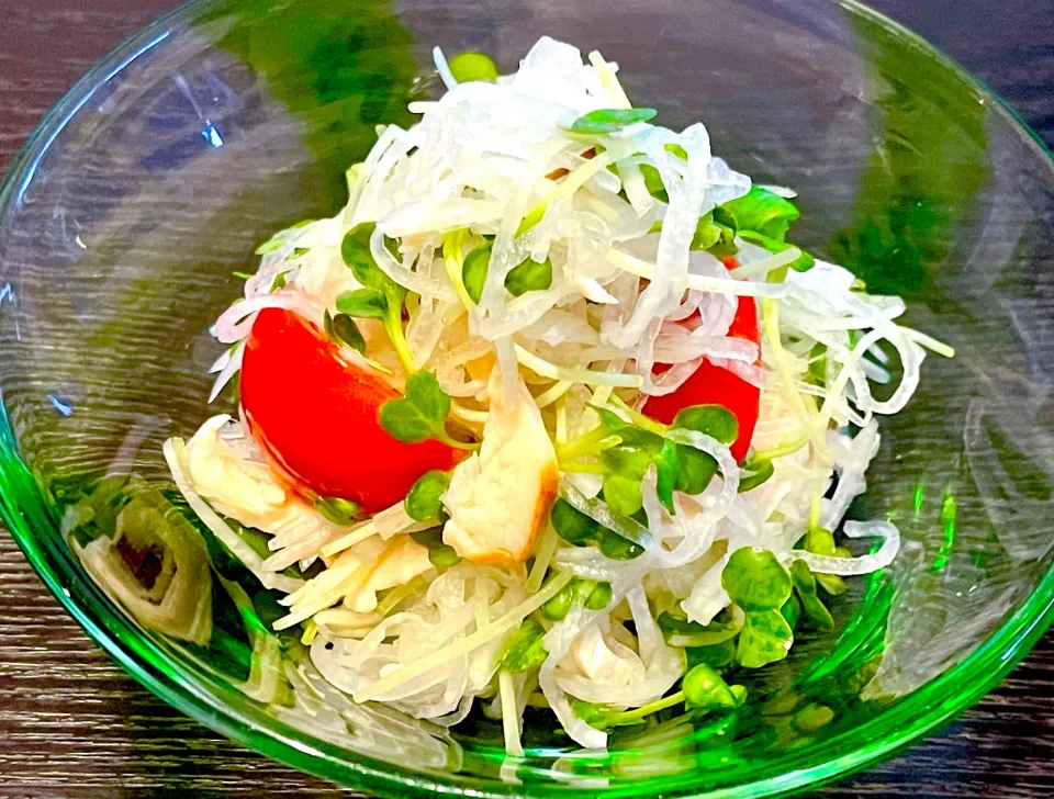 おつまみ②大根とスモークチキンのサラダ|KANAさん