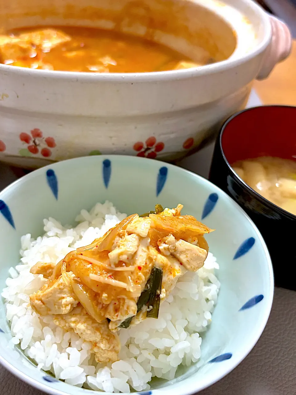 昨夜のチゲ鍋の残り丼w|ずみさん