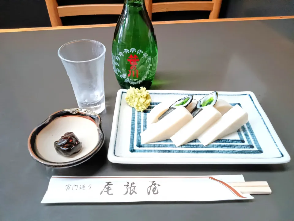 【蕎麦屋で酒を呑む〜浅草尾張屋】板わさとそば味噌に冷酒🍶|Falco*さん