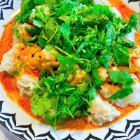 エビワンタンの胡麻ペーストとパクチー乗せ|Yeluさん