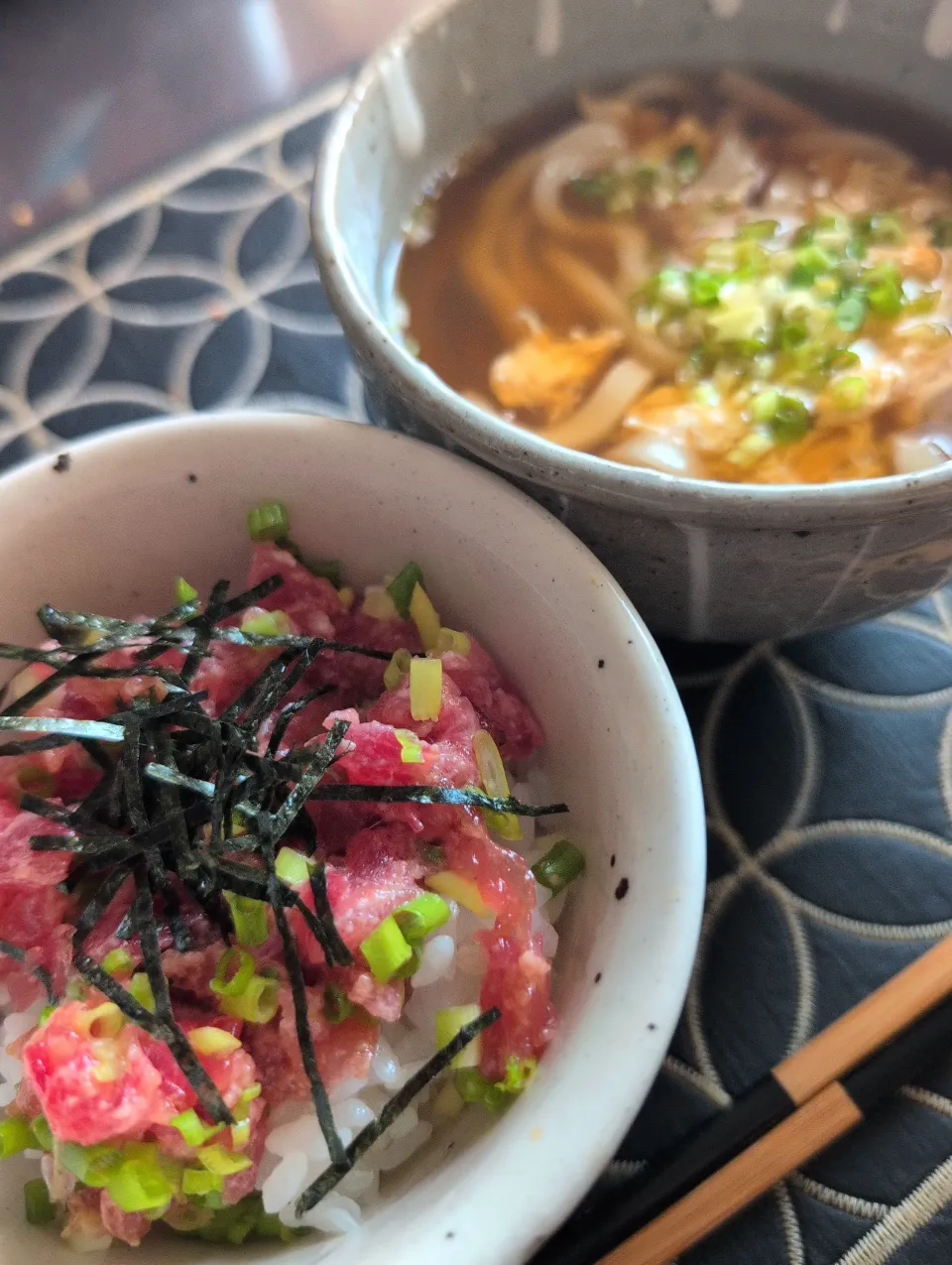 かき玉うどん＆ネギトロ丼|naonaoさん