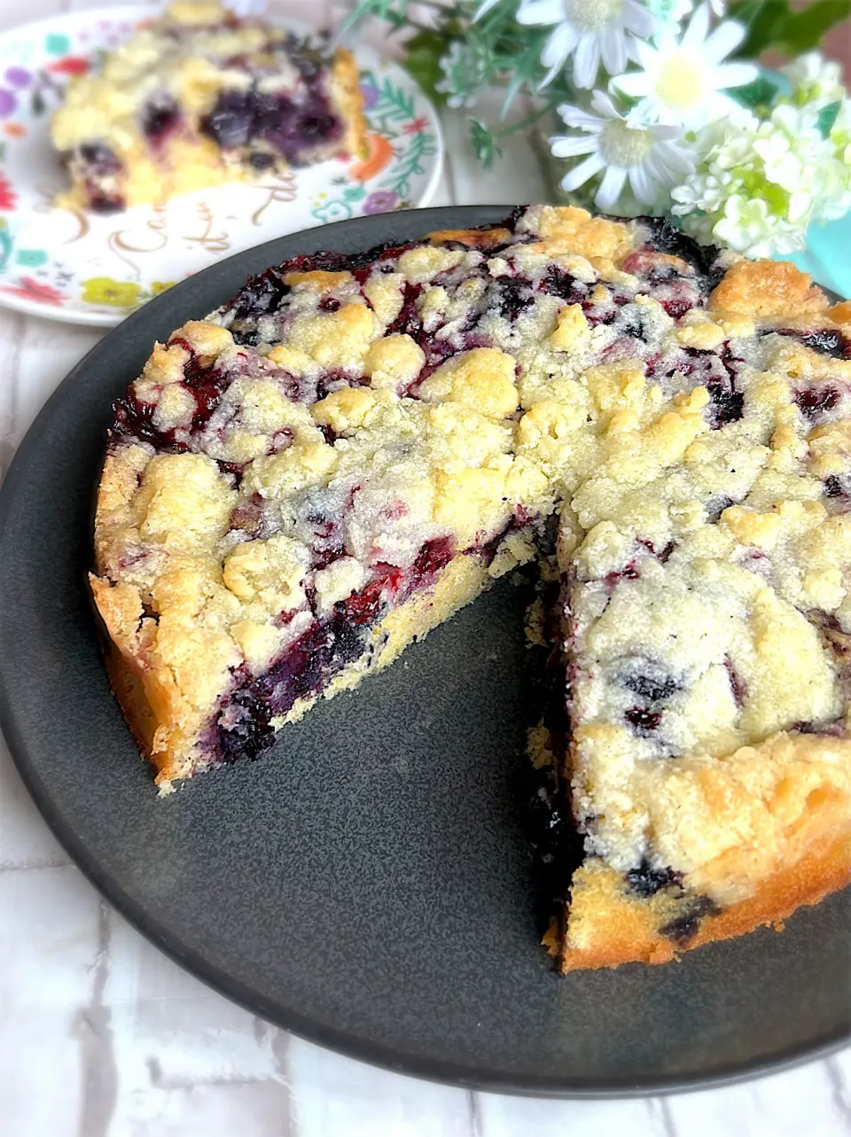 ブルーベリーとクランブルのケーキ|remikoさん