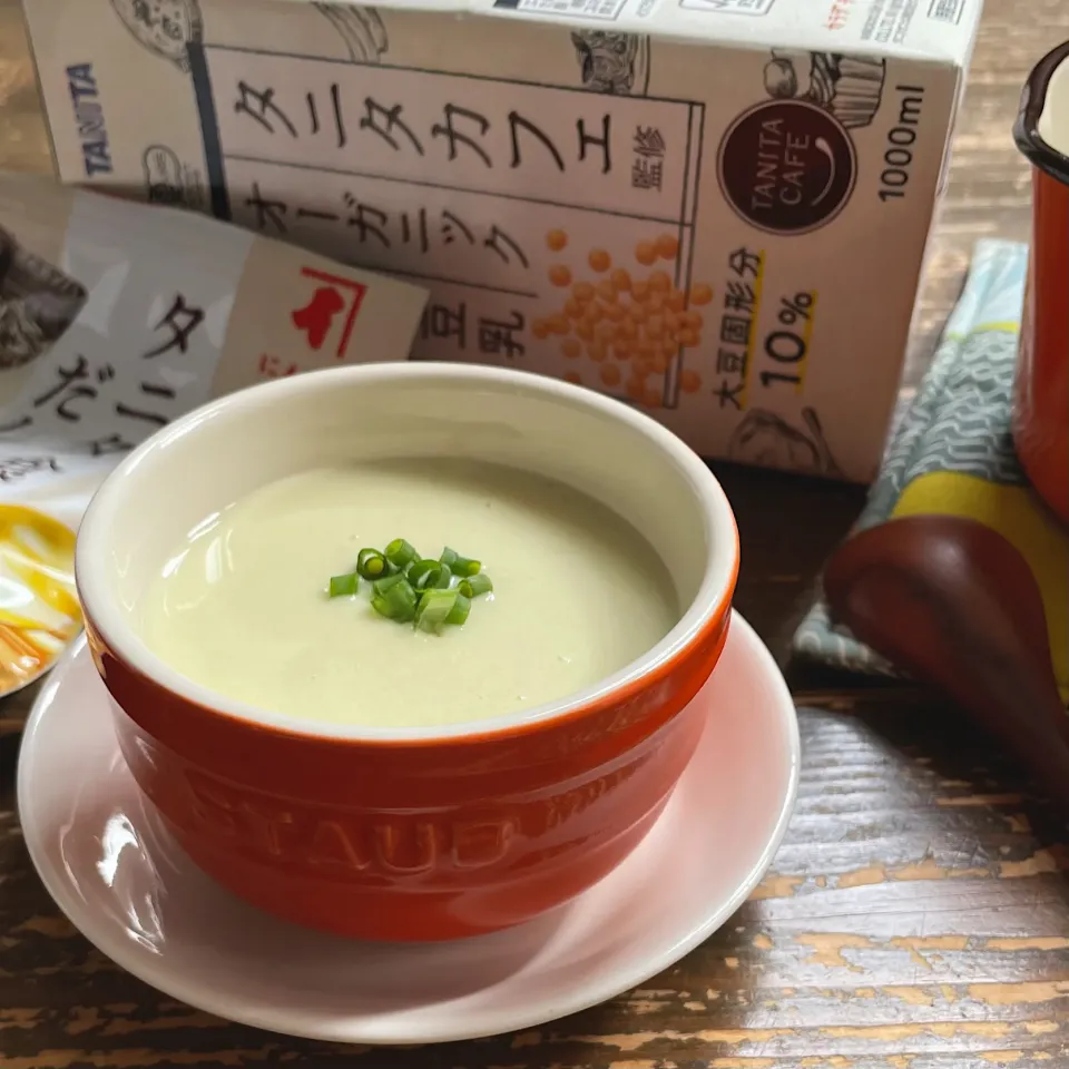 じゃがいもと枝豆の豆乳味噌ポタージュ|七海さん