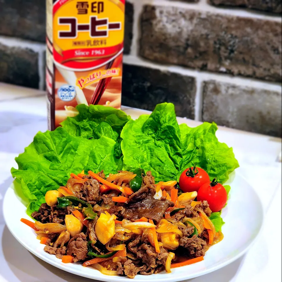 「雪印コーヒー」で作る！プルコギ風肉野菜炒め|ひかるさん