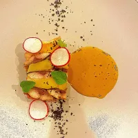 秋刀魚とジャガイモのテリーヌ　その肝のソース