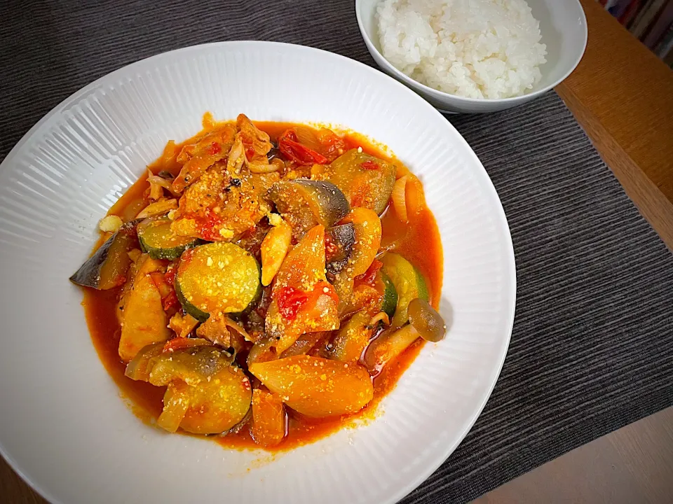 チキントマト煮込み🍅|みーぬ | 楽しいお母さんの日々さん