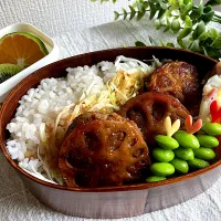＊0093. 中秋の名月🌕蓮根の挟み焼き🎑娘ちゃんの高校生弁当🍱＊|＊抹茶＊さん