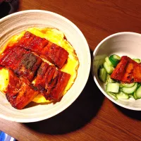 鰻玉丼とウザクを作りました〜🍜|quita (喜田)さん