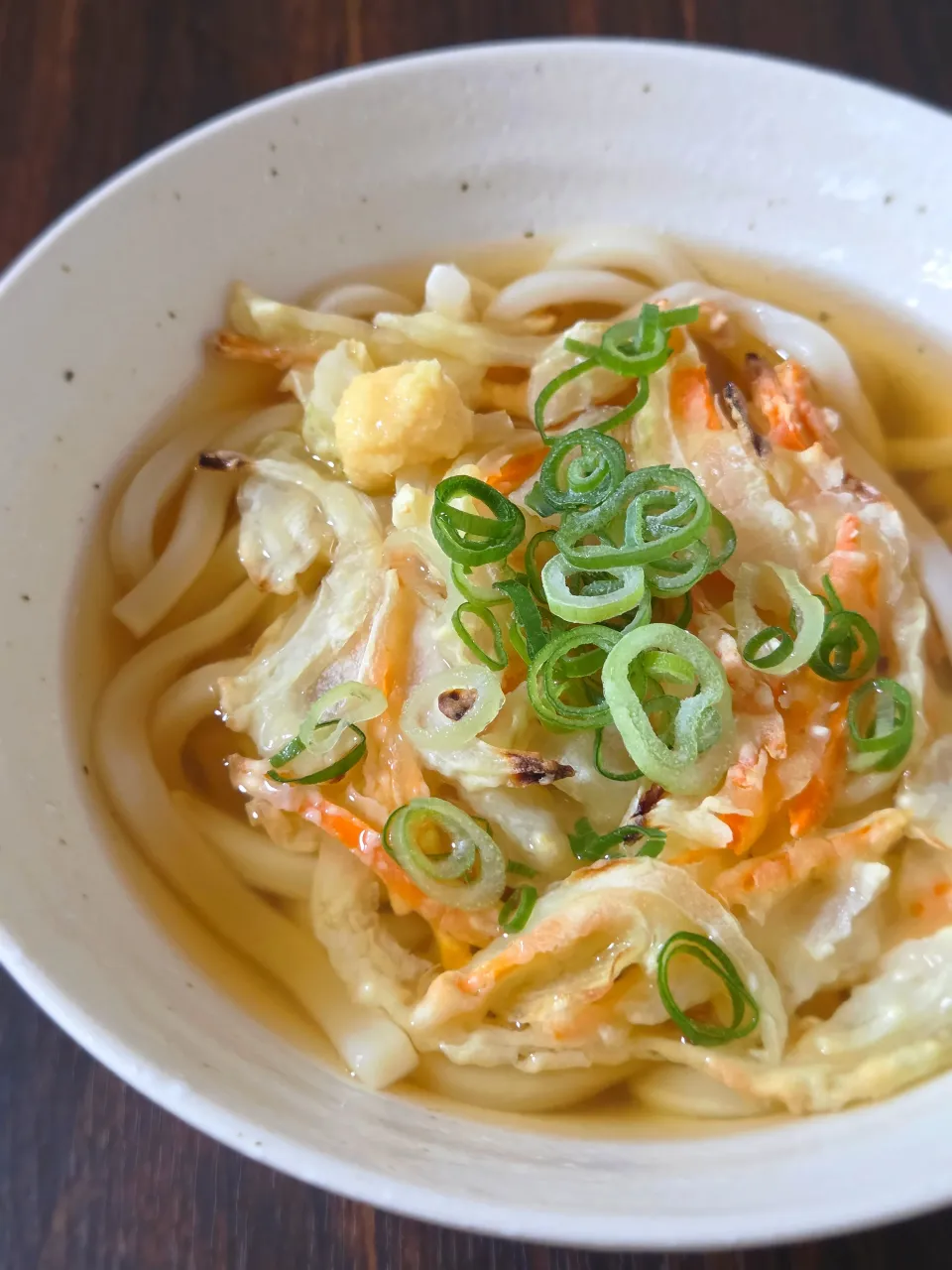 揚げないかき揚げうどん|ぱんだのままんさん