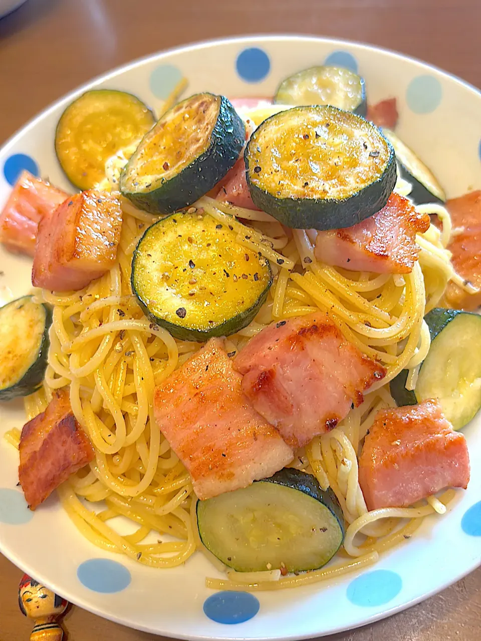 ズッキーニとベーコンの柚子胡椒スパゲティ|masaさん