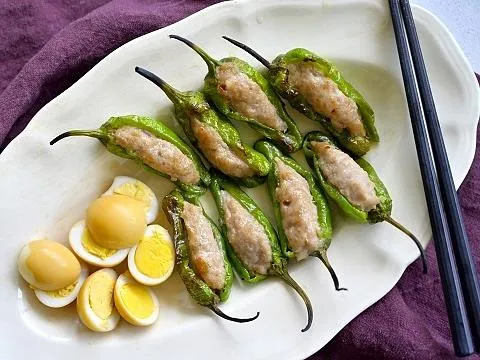 ししとうの肉詰め|ヤマサ醤油公式アカウントさん