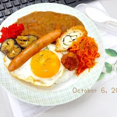 オリンピック二連覇プーさんのオムライス弁当/@konomi.619