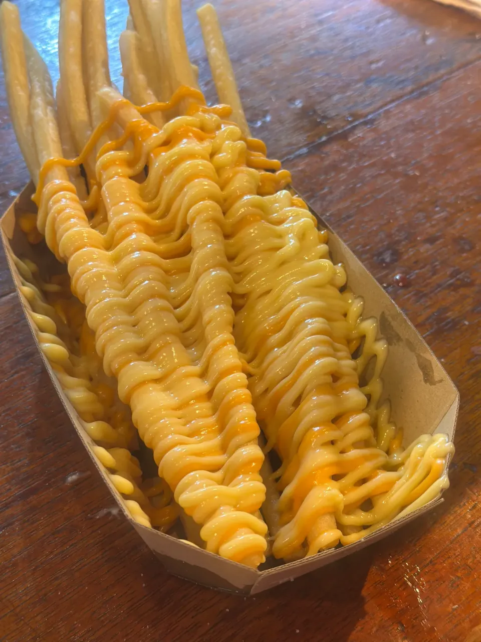 ロングポテトWチーズソース|沖縄「ピロピロ」ライフさん