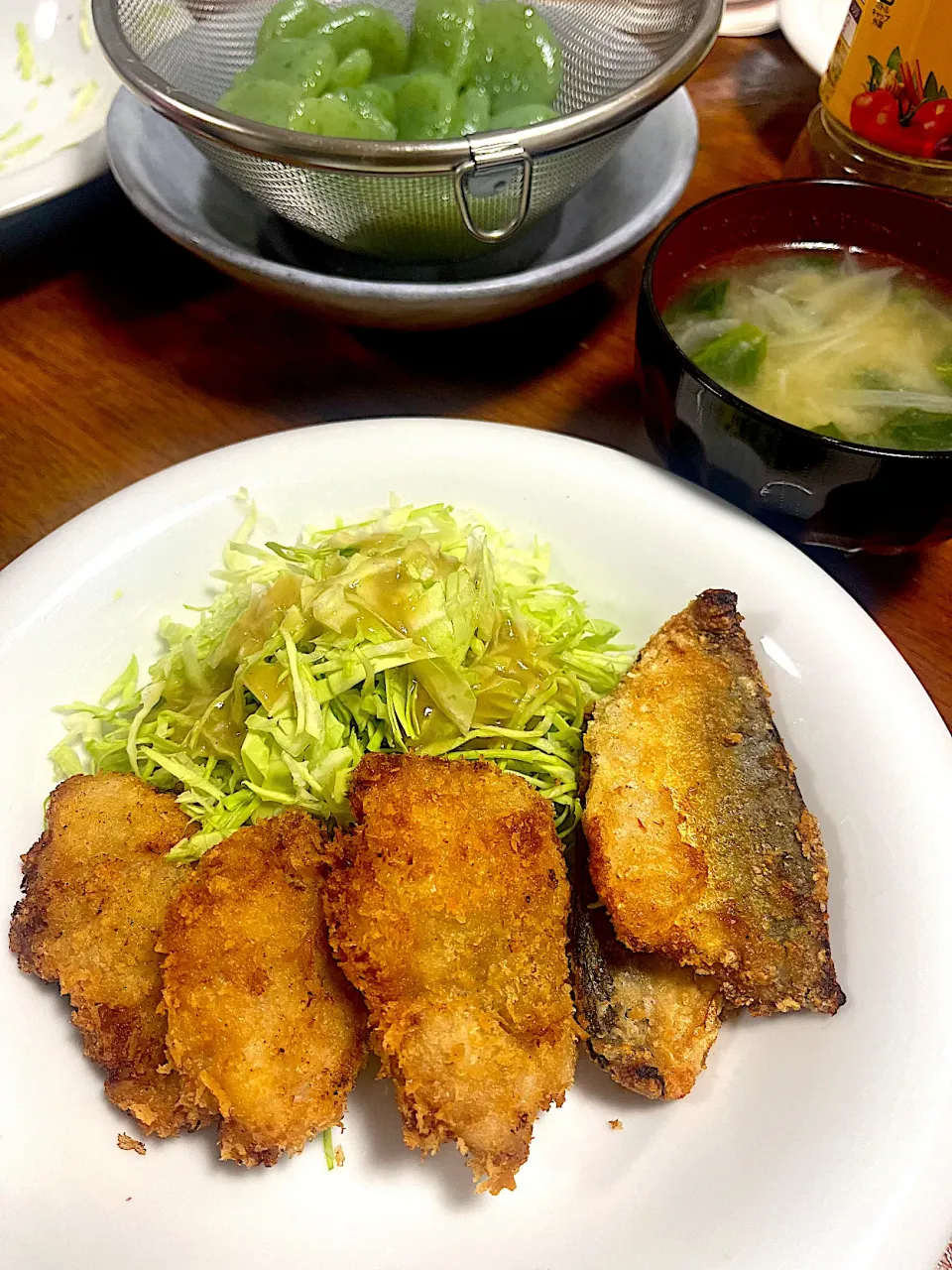 ヒレカツand鯵の竜田揚げ|さんだーさん
