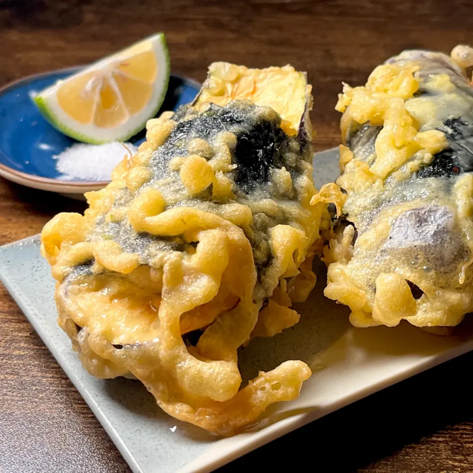 💫レシピ💫茄子と鶏の海苔巻天|biskesさん