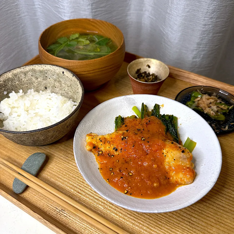 真鯛のソテートマトソース定食|pontalさん