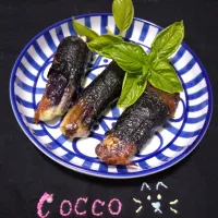 ナスのチーズ挟み海苔巻✨|cocco+さん