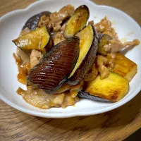 ナスと豚肉の生姜炒め|ゆーさん