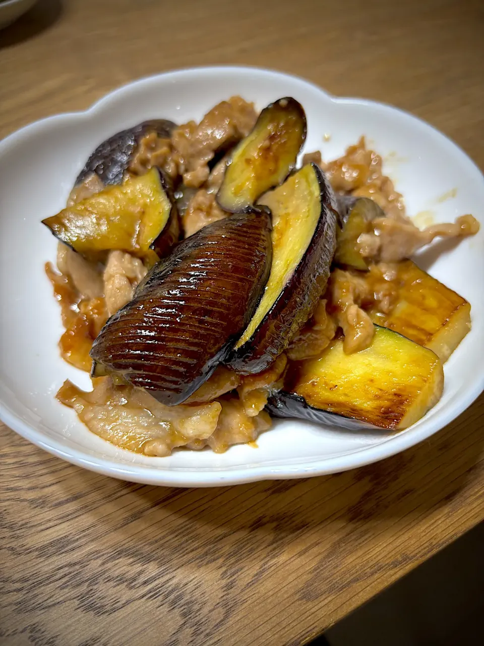 ナスと豚肉の生姜炒め|ゆーさん