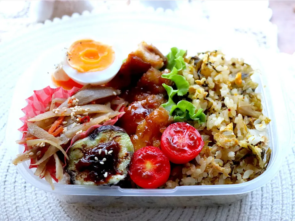 高菜飯弁当|やまおんなさん