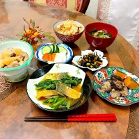 鯖オイスターあんかけ他、晩御飯
