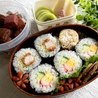 ＊0094. 海苔巻き＆ミニマムクッキー🍪娘ちゃんの高校生弁当🍱＊|＊抹茶＊さん
